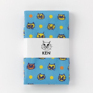 布　KEN　オックスカットクロス　商用利用OK　バッグ作り　小物作りに　生地　ネコケン　ねこ　猫