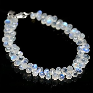 Gemstone Bracelet Pearls/Moon Stone Rainbow