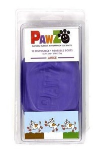 正規輸入品　アメリカ　Pawz Dog Boots社製　ポウズ　ラバードッグブーツ　パープル　L　PZL
