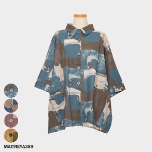 Button Shirt/Blouse Dolman Sleeve Oversized