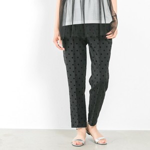 Cropped Pant Center Press Flocking Finish Tapered Pants