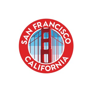 サンフランシスコゴールデンゲートブリッジ　水・紫外線に強いステッカー！　Lサイズ　アメリカン