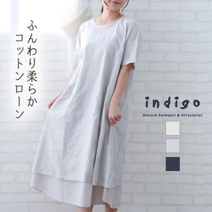 Casual Dress Cotton Indigo One-piece Dress 2024 Spring/Summer