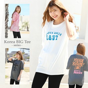 ロゴT 韓国ファッション 半袖 プリント Tシャツ 男女兼用