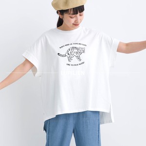 【予約販売】7月中旬入荷予定　16OE天竺 フレンチCATプルオーバー Tシャツ　キャットプリント  猫プリントT