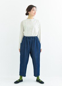 Cropped Pant Cotton Switching