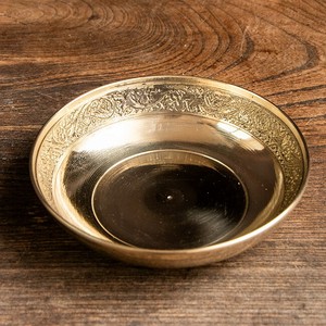 タルカリプレート 真鍮製 ネパールのカレー小皿 装飾入り 直径11cm