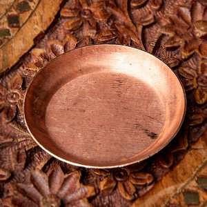 ディヤ Diya - ネパールの銅製 オイルランプ/小皿 直径5.5cm