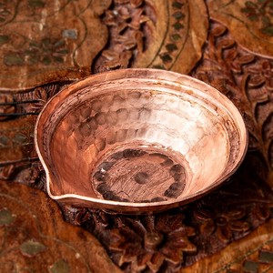 ディヤ Diya - ネパールの銅製 オイルランプ/小皿 直径7.5cm