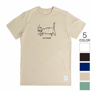 【人気商品】オーガニックコットン / 半袖Tシャツ / ユニセックス / 日本製 / CAT DAYデザイン