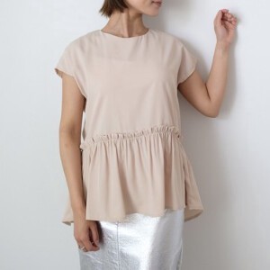 Button Shirt/Blouse French Sleeve Simple