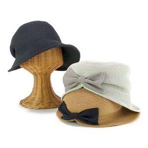 【2024春夏新作】Orientバックリボンペーパーキャスケット　レディース帽子