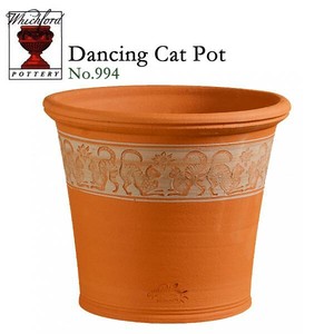 予約販売・6月入荷予定◆ウィッチフォード･植木鉢《ダンシングキャット》 英国製 Whichford DancingCatPot