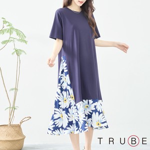 Casual Dress Pudding L One-piece Dress M Switching 【2024NEW】