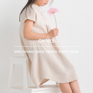 Kids' Casual Dress Double Gauze Spring/Summer French Sleeve One-piece Dress Kids