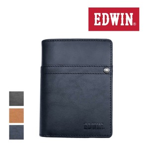 エドウイン  EDWIN 0510633 財布 サイフ 二つ折り財布 折財布 エンボスロゴ 深札入 財布 タテ折