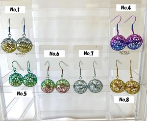 Pierced Earrings Titanium Post Colorful Star Gradation