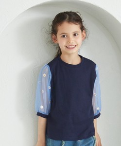 Kids' Short Sleeve Shirt/Blouse Floral Pattern Organdy Sleeve