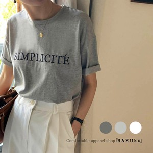 24NEW シンプル レタリング プリントTシャツ 韓国ファッション
