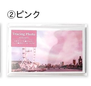 全部ちがう柄　トレーシングペーパー　フォトミニカード　ピンク　made in Japan【カード】