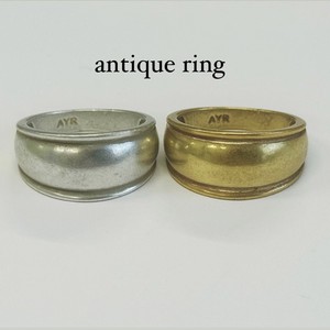 台紙付き【真鍮リング】ニッケルフリー | アンティークカラー | 指輪 | 古代金・古代銀