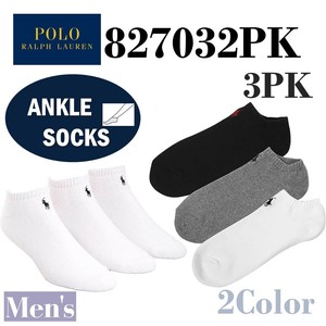 POLO RALPH LAUREN(ポロ ラルフローレン) メンズ 3足組(6枚) アンクルソックス 827032PK