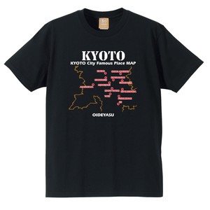 【インバウンド/和柄/お土産/海外向】 おみやげTシャツ　京都街地図