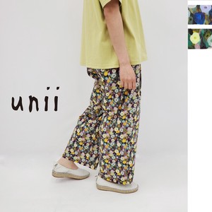 Cropped Pant Floral Pattern Tuck Pants