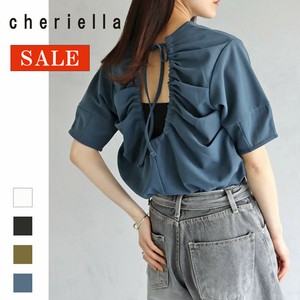 【SALE】バックギャザーデザインTシャツ/cheriella