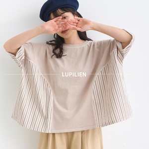 Button Shirt/Blouse Plainstitch Stripe Switching NEW 2024 Spring/Summer