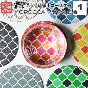 珪藻土コースター 1枚 りっぷうや Morrocan Style モロッカン モロッコ 雑貨 インテリア おしゃれ