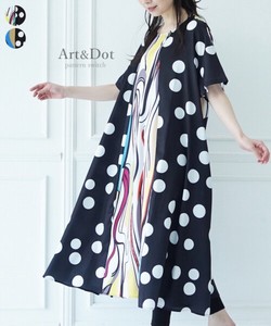 Casual Dress Dolman Sleeve One-piece Dress Polka Dot 【2024NEW】