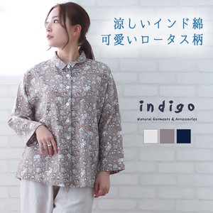 Button Shirt/Blouse Design Cotton Indigo 2024 Spring/Summer
