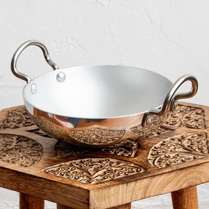 インドの食器＆鍋 アルミニウム カダイ 【直径16.5cm】 インド鍋