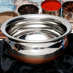 ハンディ - インドの鍋【直径約18.5cm】