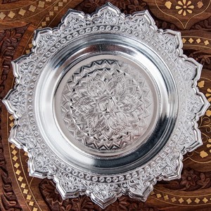 タイのお供え入れ 飾り皿 - 直径：約22cm