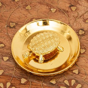 インド風水のプレート（kachwa plate） - 金