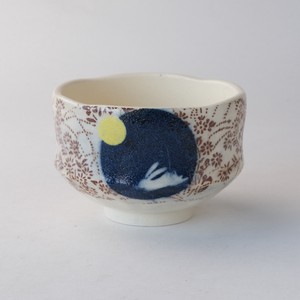 Mino ware Japanese Teacup Moon-viewing-rabbit Made in Japan