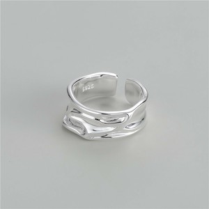 Silver-Based Rhinestone Ring sliver Spring/Summer Rings Wide
