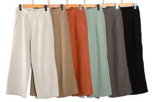 Full-Length Pant Cotton Linen Wide Pants M