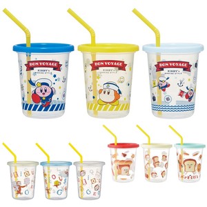 【日本製】ストロー付きタンブラー 320ml 3個セット 星のカービィ SIH3ST