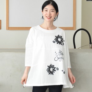 T-shirt Pudding M Cut-and-sew 7/10 length