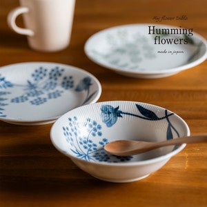 Donburi Bowl single item Flowers 3-colors Made in Japan