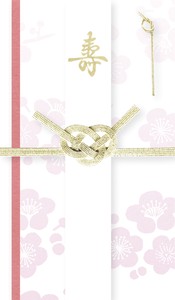 Furukawa Shiko Envelope Red Plum Mino Washi Hana-Goromo Congratulatory Gifts-Envelope