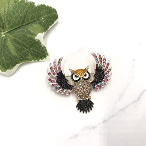 Brooch Owl Sparkle Rhinestone Brooch