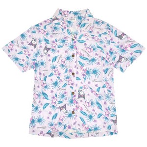Button Shirt/Blouse Patterned All Over Sanrio Characters Summer Aloha KUROMI Ladies'