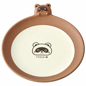 ダイカット 中皿 16cm 陶器製 TANUKI たぬき スケーター CHPL16D