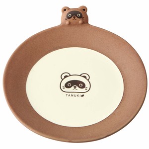 ダイカット 中皿 18cm 陶器製 TANUKI たぬき スケーター CHPL18D