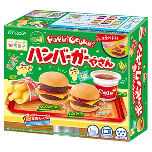 【お菓子】『ポッピンクッキン　ハンバーガーやさん　1セット上代￥280×5箱入』　レンジで作る知育菓子