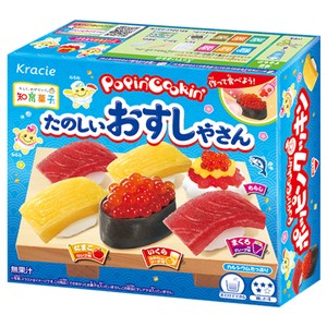 【お菓子】『ポッピンクッキン　たのしいおすしやさん　1セット上代￥280×5箱入』　レンジで作る知育菓子